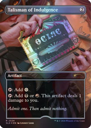 Talisman of Indulgence (SLD-2524) [Secret Lair] Drop Series Foil MTG Single Wizards of the Coast