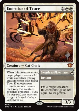 Emeritus of Truce (PPSOS-013) [Promo Pack: Secrets of Strixhaven] Foil MTG Single Wizards of the Coast