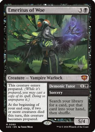 Emeritus of Woe (PPSOS-080) [Promo Pack: Secrets of Strixhaven] MTG Single Wizards of the Coast
