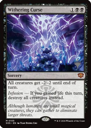 Withering Curse (PPSOS-105) [Promo Pack: Secrets of Strixhaven] Foil MTG Single Wizards of the Coast