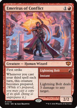 Emeritus of Conflict (PPSOS-113) [Promo Pack: Secrets of Strixhaven] Foil MTG Single Wizards of the Coast
