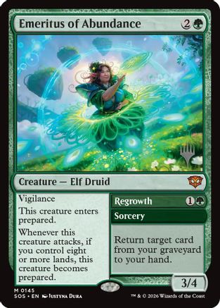 Emeritus of Abundance (PPSOS-145) [Promo Pack: Secrets of Strixhaven] MTG Single Wizards of the Coast