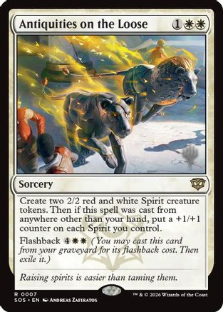 Antiquities on the Loose (PPSOS-007) [Promo Pack: Secrets of Strixhaven] Foil MTG Single Wizards of the Coast