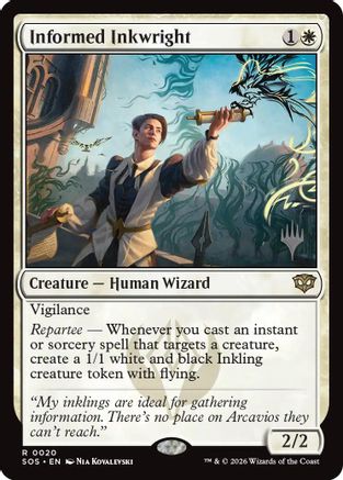 Informed Inkwright (PPSOS-020) [Promo Pack: Secrets of Strixhaven] Foil MTG Single Wizards of the Coast