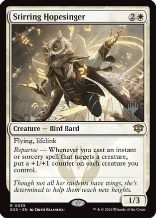 Stirring Hopesinger (PPSOS-035) [Promo Pack: Secrets of Strixhaven] Foil MTG Single Wizards of the Coast