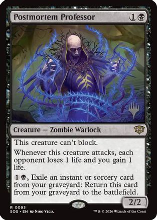 Postmortem Professor (PPSOS-093) [Promo Pack: Secrets of Strixhaven] MTG Single Wizards of the Coast