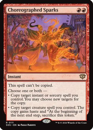 Choreographed Sparks (PPSOS-111) [Promo Pack: Secrets of Strixhaven] MTG Single Wizards of the Coast