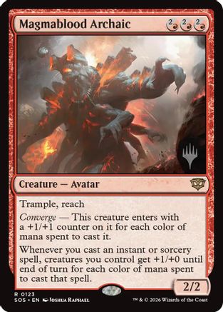 Magmablood Archaic (PPSOS-123) [Promo Pack: Secrets of Strixhaven] MTG Single Wizards of the Coast