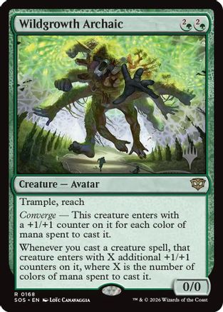 Wildgrowth Archaic (PPSOS-168) [Promo Pack: Secrets of Strixhaven] MTG Single Wizards of the Coast