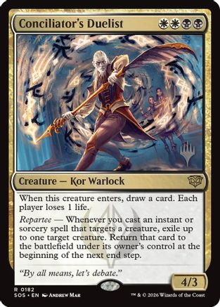 Conciliator's Duelist (PPSOS-182) [Promo Pack: Secrets of Strixhaven] Foil MTG Single Wizards of the Coast