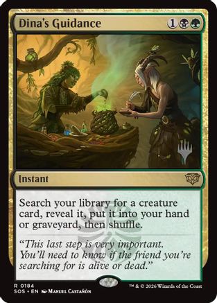 Dina's Guidance (PPSOS-184) [Promo Pack: Secrets of Strixhaven] MTG Single Wizards of the Coast