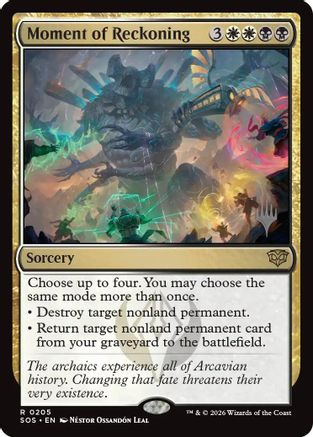 Moment of Reckoning (PPSOS-205) [Promo Pack: Secrets of Strixhaven] MTG Single Wizards of the Coast