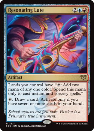 Resonating Lute (PPSOS-221) [Promo Pack: Secrets of Strixhaven] Foil MTG Single Wizards of the Coast