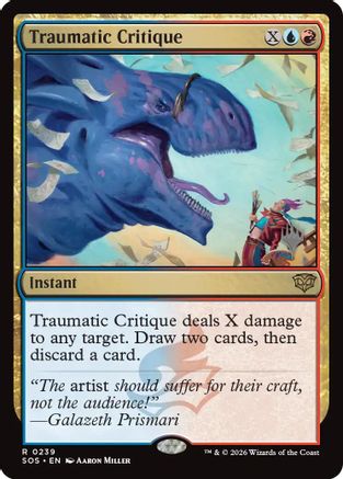 Traumatic Critique (PPSOS-239) [Promo Pack: Secrets of Strixhaven] MTG Single Wizards of the Coast