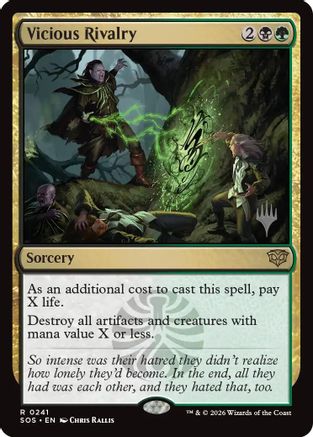 Vicious Rivalry (PPSOS-241) [Promo Pack: Secrets of Strixhaven] Foil MTG Single Wizards of the Coast