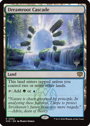 Dreamroot Cascade (PPSOS-254) [Promo Pack: Secrets of Strixhaven] Foil MTG Single Wizards of the Coast