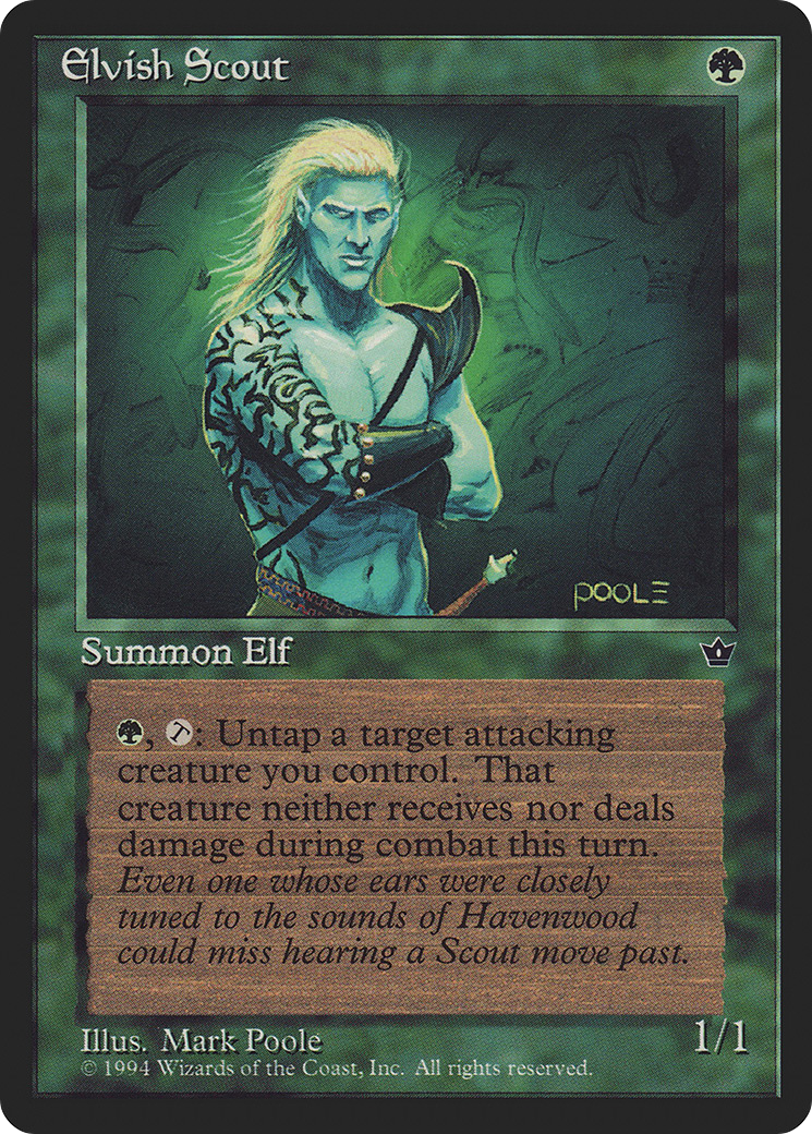 Elvish Scout (FEM-68A) [Fallen Empires] MTG Single Wizards of the Coast