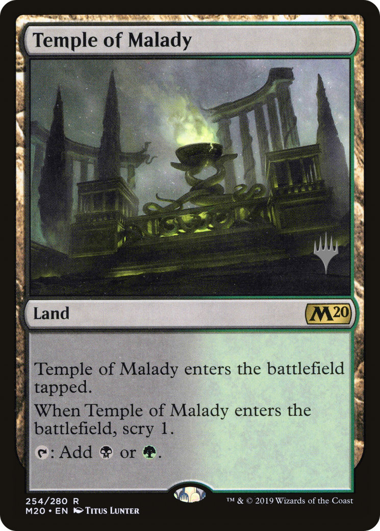 Temple of Malady (PPM20-254P) [Core Set 2020 Promos] MTG Single Wizards of the Coast