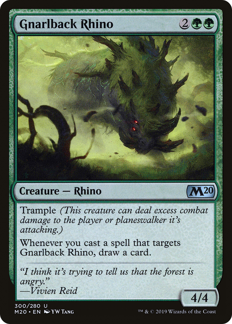 Gnarlback Rhino (M20-300) [Core Set 2020] MTG Single Wizards of the Coast