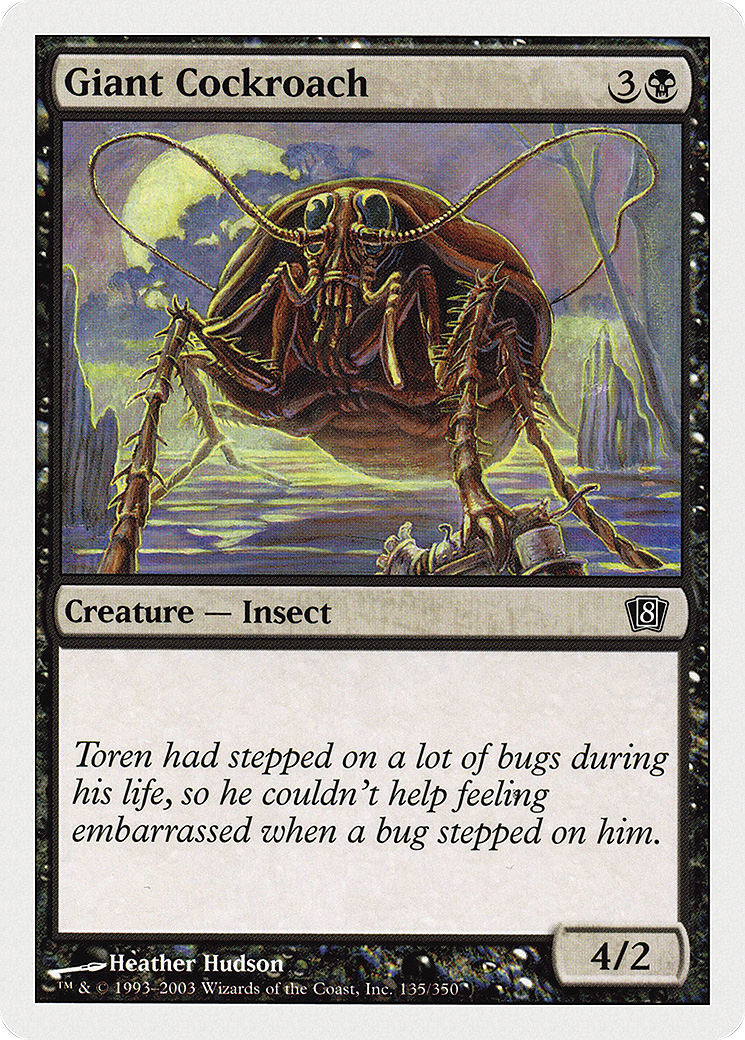 Giant Cockroach (8ED-135) [8th Edition] MTG Single Wizards of the Coast