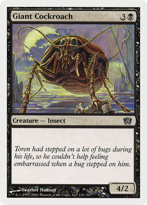 Giant Cockroach (8ED-135) [8th Edition] Foil MTG Single Wizards of the Coast