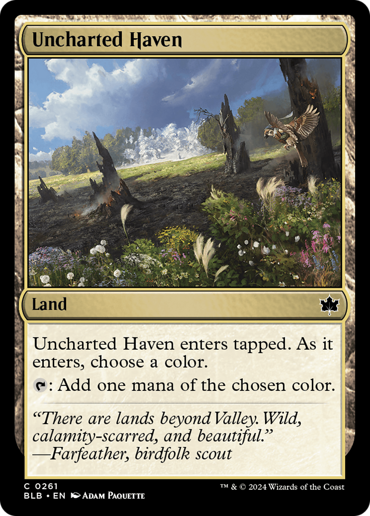 Uncharted Haven (BLB-261) [Bloomburrow] MTG Single Wizards of the Coast