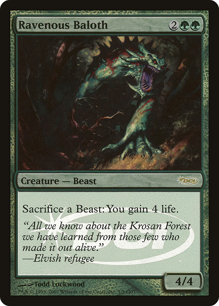 Ravenous Baloth (JDG-001) [Misc] Judge Gift Cards 2007 Foil MTG Single Wizards of the Coast