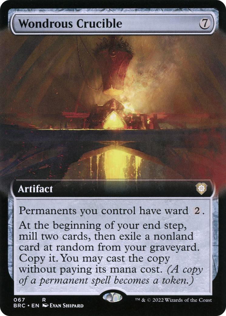 Wondrous Crucible (BRC-067) [The Brothers' War Commander] (Extended Art) MTG Single Wizards of the Coast