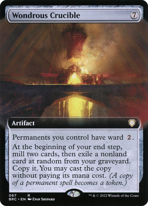 Wondrous Crucible (BRC-067) [The Brothers' War Commander] (Extended Art) MTG Single Wizards of the Coast