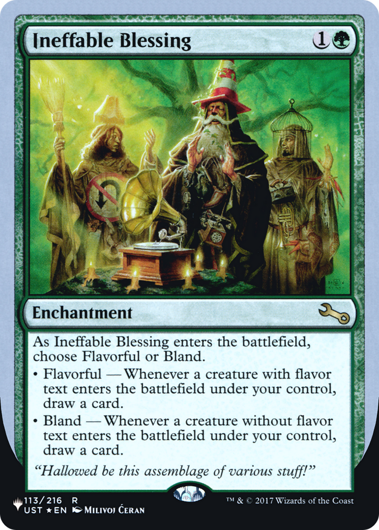 Ineffable Blessing (A) (LIST-113/216) [Mystery Booster] The List (Unfinity Foil Edition) Foil MTG Single Wizards of the Coast