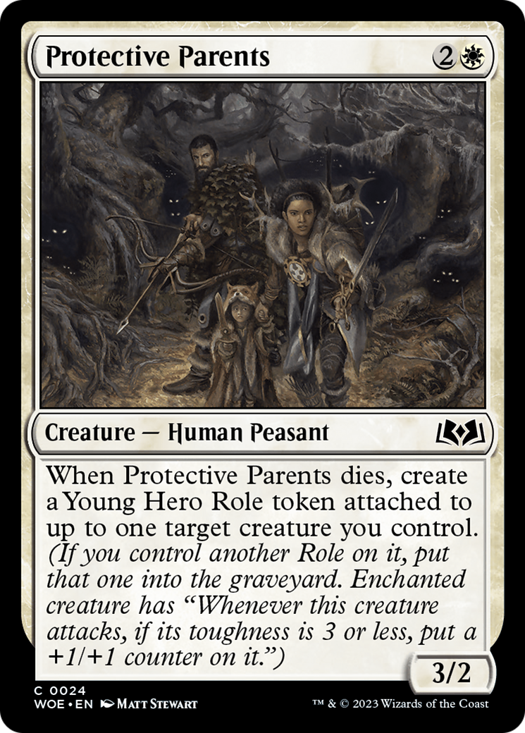 Protective Parents (WOE-024) [Wilds of Eldraine] Foil MTG Single Wizards of the Coast