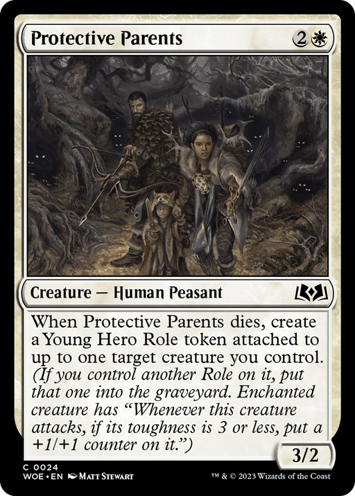 Protective Parents (WOE-024) [Wilds of Eldraine] Foil MTG Single Wizards of the Coast