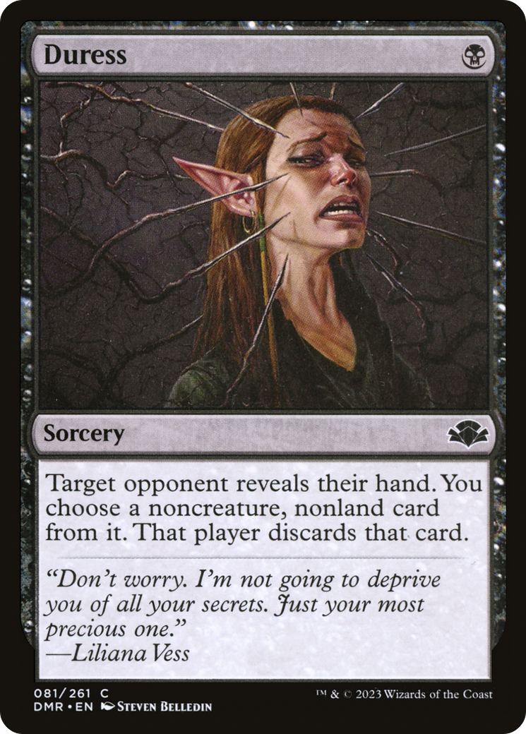 Duress (DMR-081) [Dominaria Remastered] Foil MTG Single Wizards of the Coast