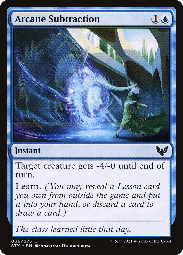 Arcane Subtraction (STX-036) [Strixhaven: School of Mages] Foil MTG Single Wizards of the Coast