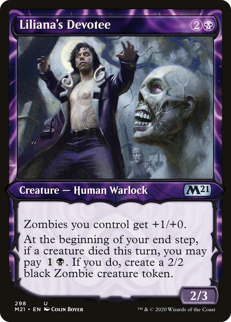 Liliana's Devotee (M21-298) [Core Set 2021] (Showcase) Foil MTG Single Wizards of the Coast