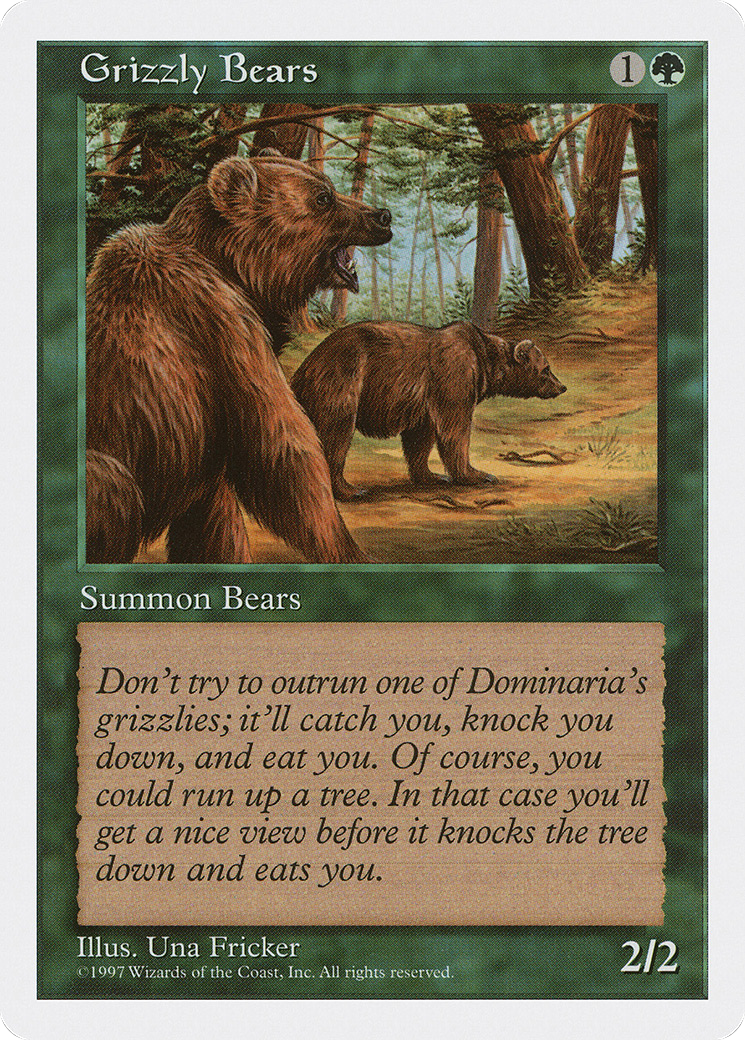 Grizzly Bears (5ED-) [Fifth Edition] MTG Single Wizards of the Coast