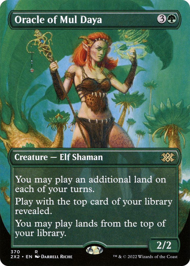 Oracle of Mul Daya (2X2-370) [Double Masters 2022] (Borderless) Foil MTG Single Wizards of the Coast