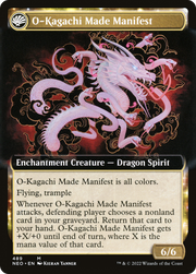 The Kami War // O-Kagachi Made Manifest (NEO-489) [Kamigawa: Neon Dynasty] (Extended Art) Foil MTG Single Wizards of the Coast