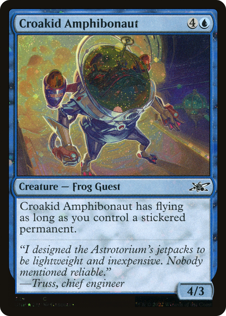 Croakid Amphibonaut (Galaxy Foil) (UNF-329) [Unfinity] Foil MTG Single Wizards of the Coast