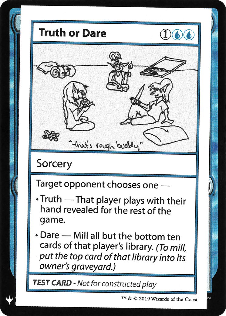 Truth or Dare (CMB1-) [Mystery Booster] Playtest Cards 2019 MTG Single Wizards of the Coast