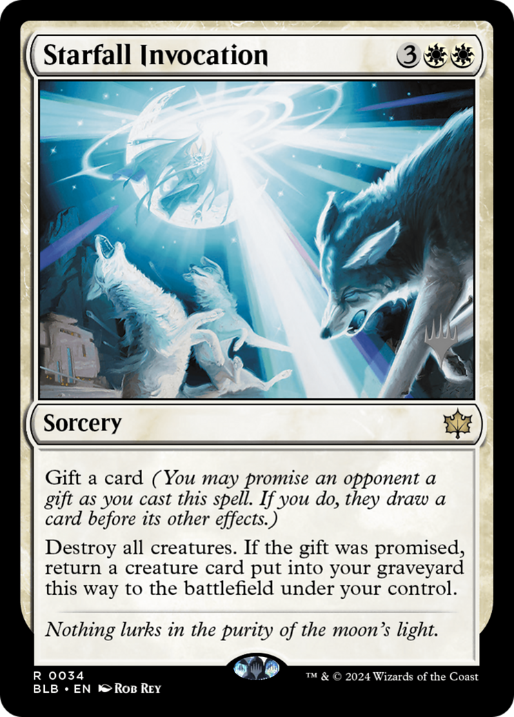 Starfall Invocation (PPBLB-034) [Bloomburrow Promos] Foil MTG Single Wizards of the Coast