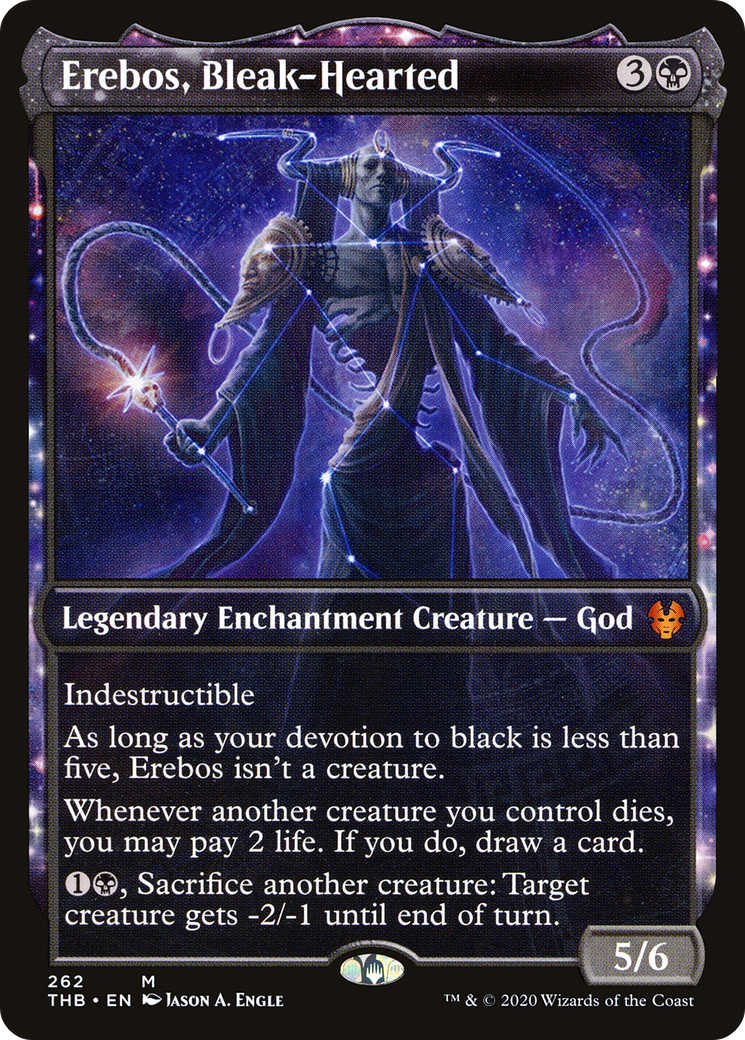 Erebos, Bleak-Hearted (THB-262) [Theros Beyond Death] (Showcase) Foil MTG Single Wizards of the Coast