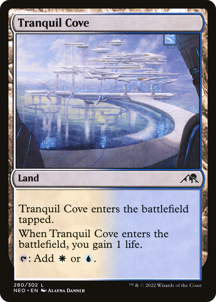 Tranquil Cove (NEO-280) [Kamigawa: Neon Dynasty] Foil MTG Single Wizards of the Coast