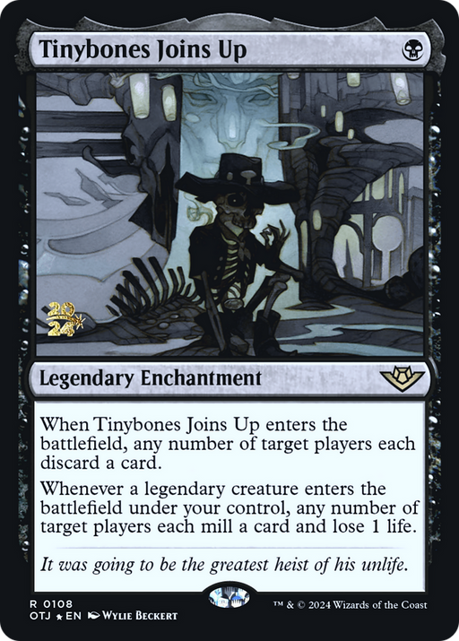 Tinybones Joins Up (PRE-108) [Outlaws of Thunder Junction Promos] Foil MTG Single Wizards of the Coast