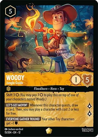 Woody - Jungle Guide (15/204) [Wilds Unknown] Cold Foil Lorcana Single Disney