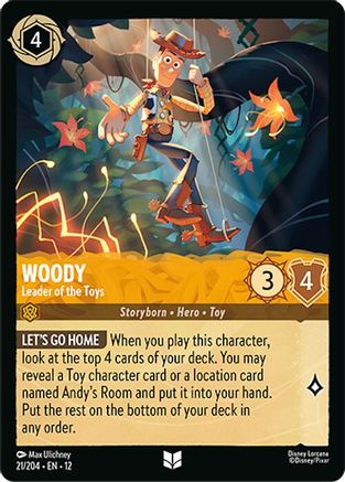 Woody - Leader of the Toys (21/204) [Wilds Unknown] Cold Foil Lorcana Single Disney