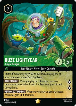 Buzz Lightyear - Jungle Ranger (91/204) [Wilds Unknown] Cold Foil Lorcana Single Disney