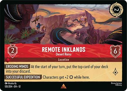 Remote Inklands - Desert Ruins (135/204) [Wilds Unknown] Cold Foil Lorcana Single Disney