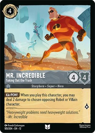 Mr. Incredible - Taking Out the Trash (185/204) [Wilds Unknown] Lorcana Single Disney