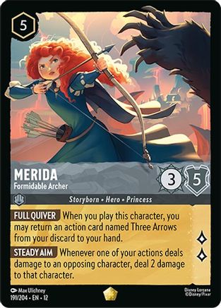 Merida - Formidable Archer (191/204) [Wilds Unknown] Cold Foil Lorcana Single Disney
